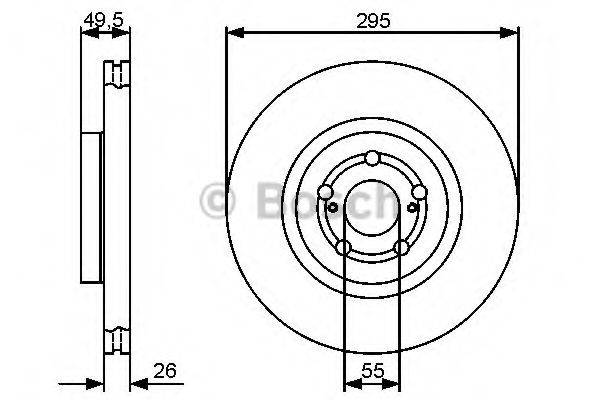 Тормозной диск 0 986 479 423 BOSCH