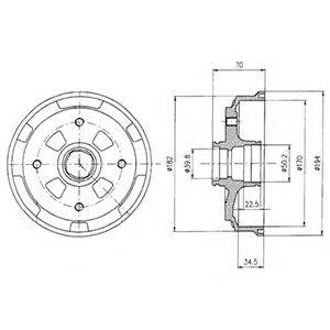 Тормозной барабан BF263 DELPHI