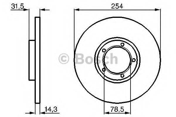 Тормозной диск 0 986 478 345 BOSCH