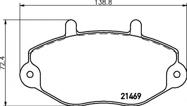 21469/18,7мм Тормозные колодки PAGID T0390 PAGID