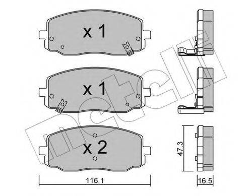 Комплект тормозных колодок, дисковый тормоз 22-0629-0 METELLI
