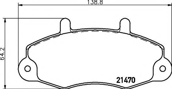 21470/18,7мм Тормозные колодки PAGID T0389 PAGID