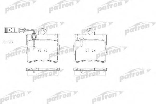 Комплект тормозных колодок, дисковый тормоз PBP1427 PATRON