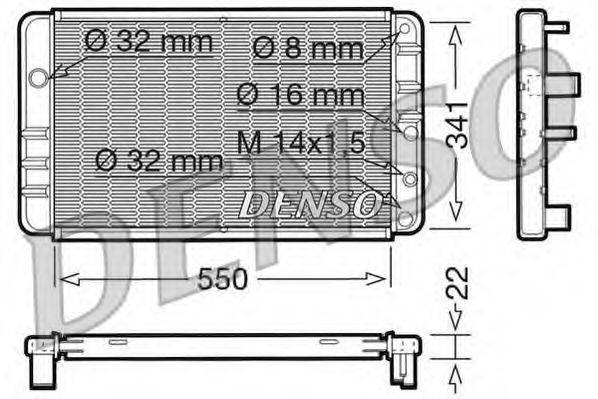 Радиатор, охлаждение двигателя DRM33013 DENSO