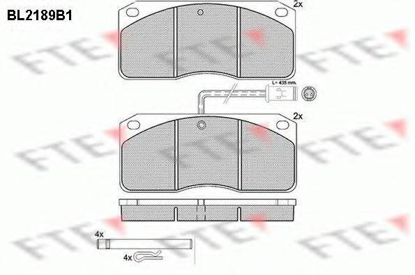 Комплект тормозных колодок, дисковый тормоз BL2189B1 FTE