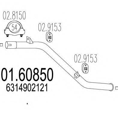 Глушитель выхлопных газов конечный 01.60850 MTS