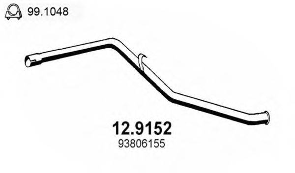 Труба выхлопного газа 12.9152 ASSO