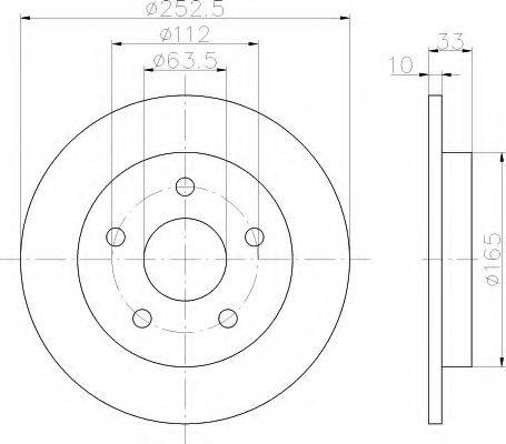 Тормозной диск 8DD 355 100-971 HELLA