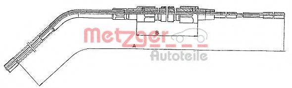 10.4132 METZGER Трос, стояночная тормозная система 10.4132 METZGER