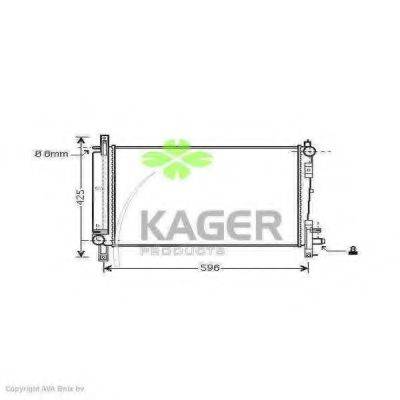 Радиатор, охлаждение двигателя 31-0222 KAGER