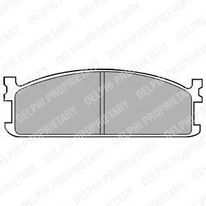 Комплект тормозных колодок, дисковый тормоз LP476 DELPHI