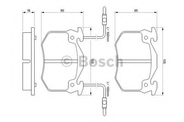 Комплект тормозных колодок, дисковый тормоз 0 986 466 311 BOSCH