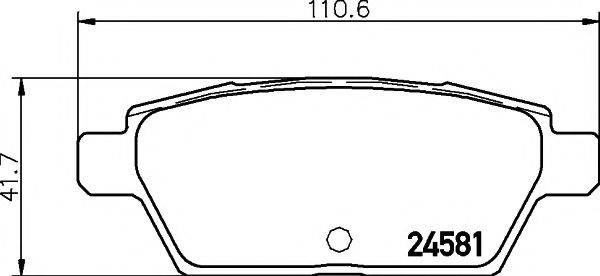 Комплект тормозных колодок, дисковый тормоз 8DB 355 013-691 HELLA PAGID