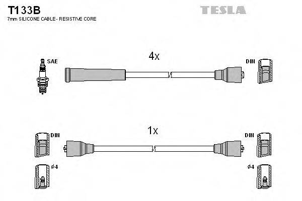 Комплект проводов зажигания T133B TESLA