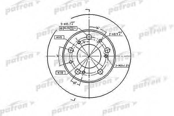 Тормозной диск PBD1118 PATRON