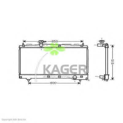 Радиатор, охлаждение двигателя 31-1780 KAGER