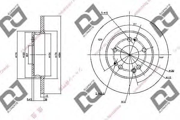 Тормозной диск BD1117 DJ PARTS