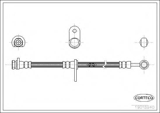 Тормозной шланг 19018940 CORTECO