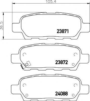 23871/13,8мм Тормозные колодки PAGID T1334 PAGID