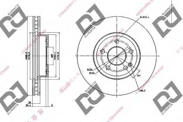 Тормозной диск BD1742 DJ PARTS