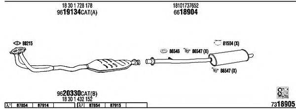 Система выпуска ОГ BW31618 WALKER