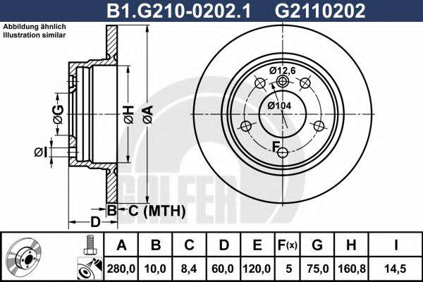 Тормозной диск B1.G210-0202.1 GALFER