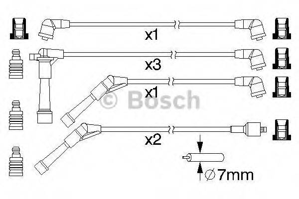 Комплект проводов зажигания 0 986 357 177 BOSCH