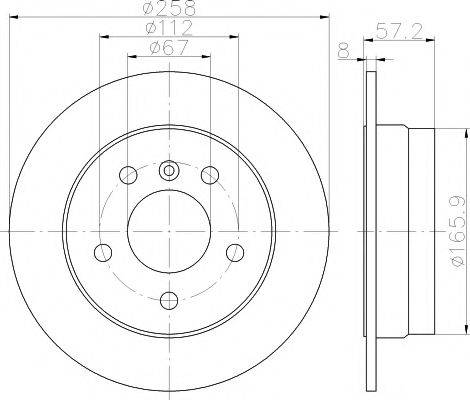 Тормозной диск 8DD 355 111-091 HELLA PAGID