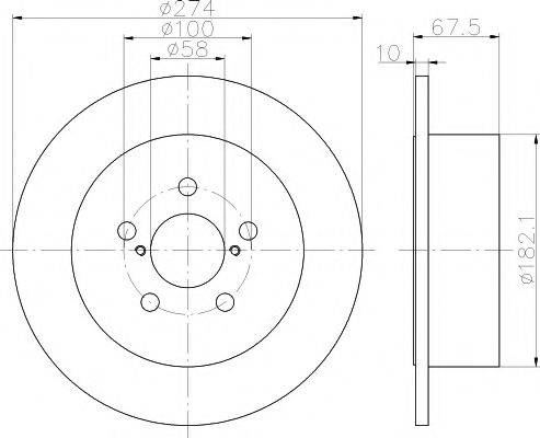 Тормозной диск 8DD 355 114-641 HELLA PAGID