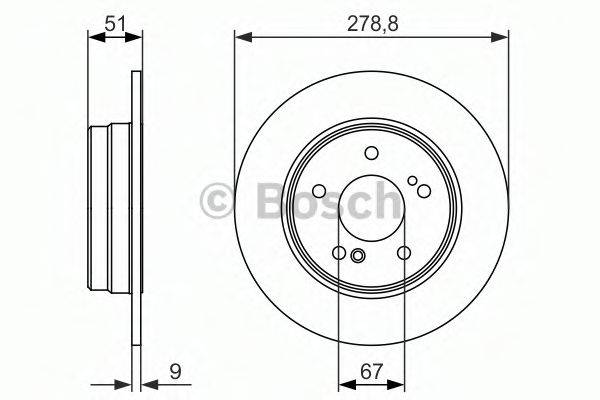 Тормозной диск задний 0 986 479 854 BOSCH