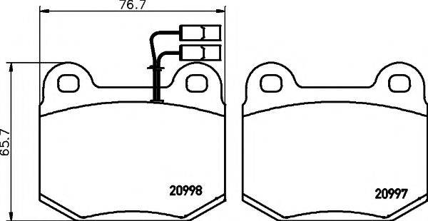 Комплект тормозных колодок, дисковый тормоз 8DB 355 017-581 HELLA PAGID