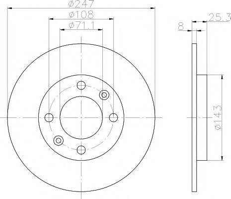 Тормозной диск 8DD 355 102-501 HELLA PAGID