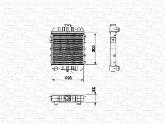 Радиатор, охлаждение двигателя 350213557000 MAGNETI MARELLI