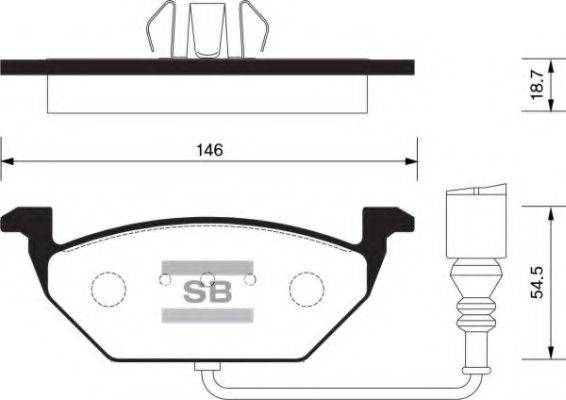 Комплект тормозных колодок, дисковый тормоз FBP2025 FI.BA