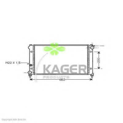 Радиатор, охлаждение двигателя 31-1009 KAGER