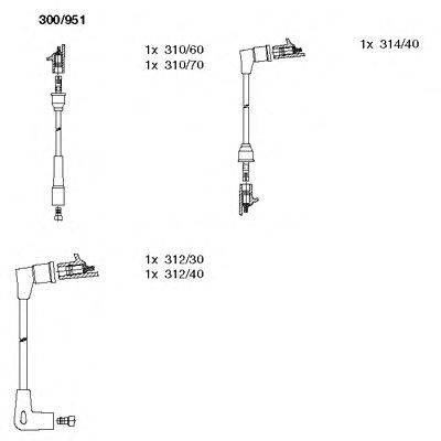 Комплект проводов зажигания 300/951 BREMI
