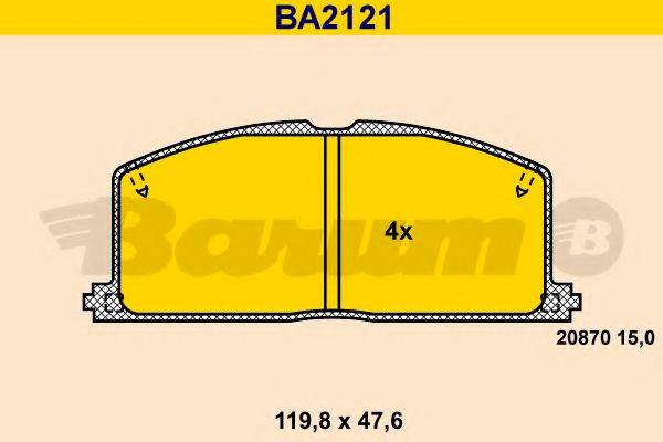 Комплект тормозных колодок, дисковый тормоз BA2121 BARUM