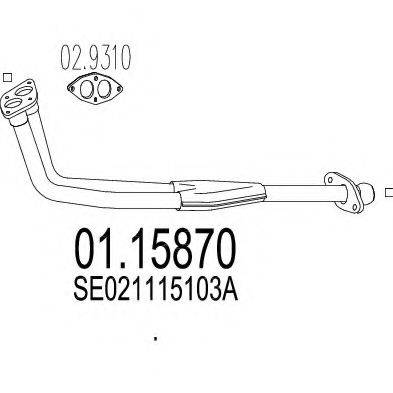 Труба выхлопного газа 01.15870 MTS