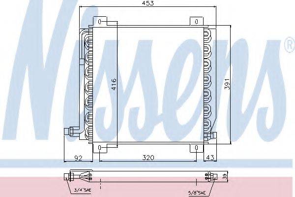 Конденсатор, кондиционер 94250 NISSENS