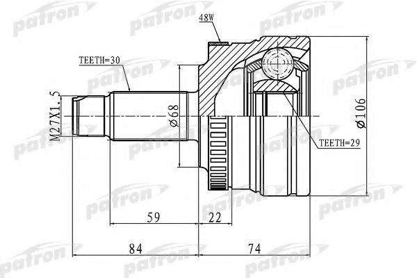 Приводной вал PCV1100 PATRON