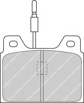 Комплект тормозных колодок, дисковый тормоз FDB71 FERODO