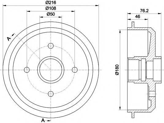 Тормозной барабан 8DT 355 300-111 HELLA PAGID