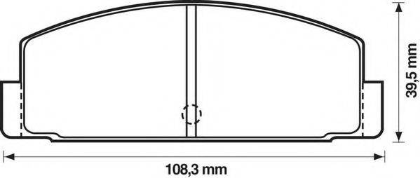 Комплект тормозных колодок, дисковый тормоз 572203J JURID