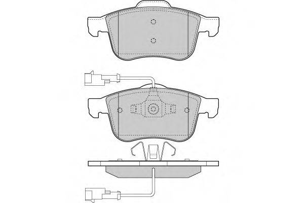 Комплект тормозных колодок, дисковый тормоз 12-1443 E.T.F.