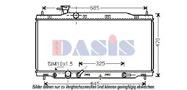 Радиатор, охлаждение двигателя 100067N AKS DASIS