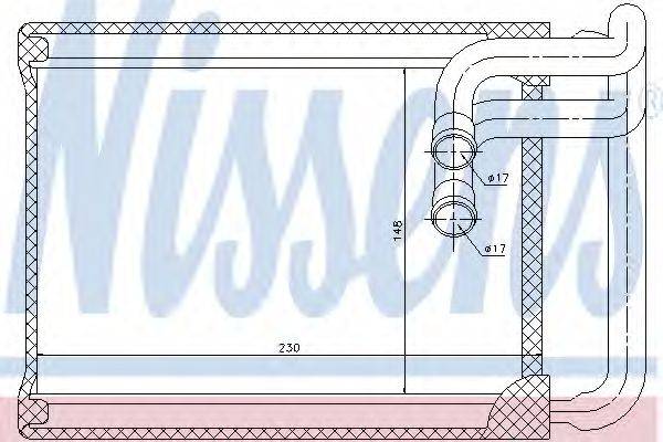 Теплообменник, отопление салона 77622 NISSENS