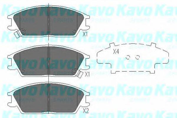 Комплект тормозных колодок, дисковый тормоз KBP-3033 KAVO PARTS