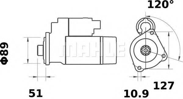 Стартер MS 139 MAHLE ORIGINAL