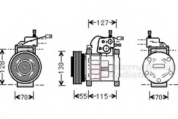 Компрессор, кондиционер 2100K032 VAN WEZEL