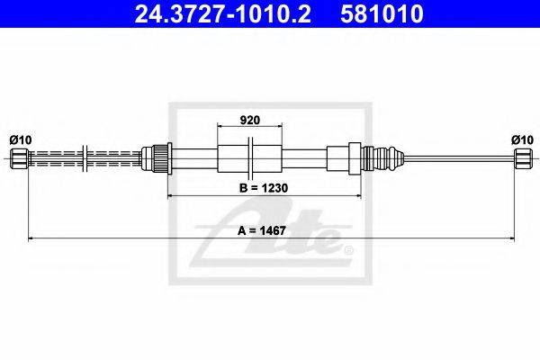 Трос, стояночная тормозная система BC2241 QUINTON HAZELL